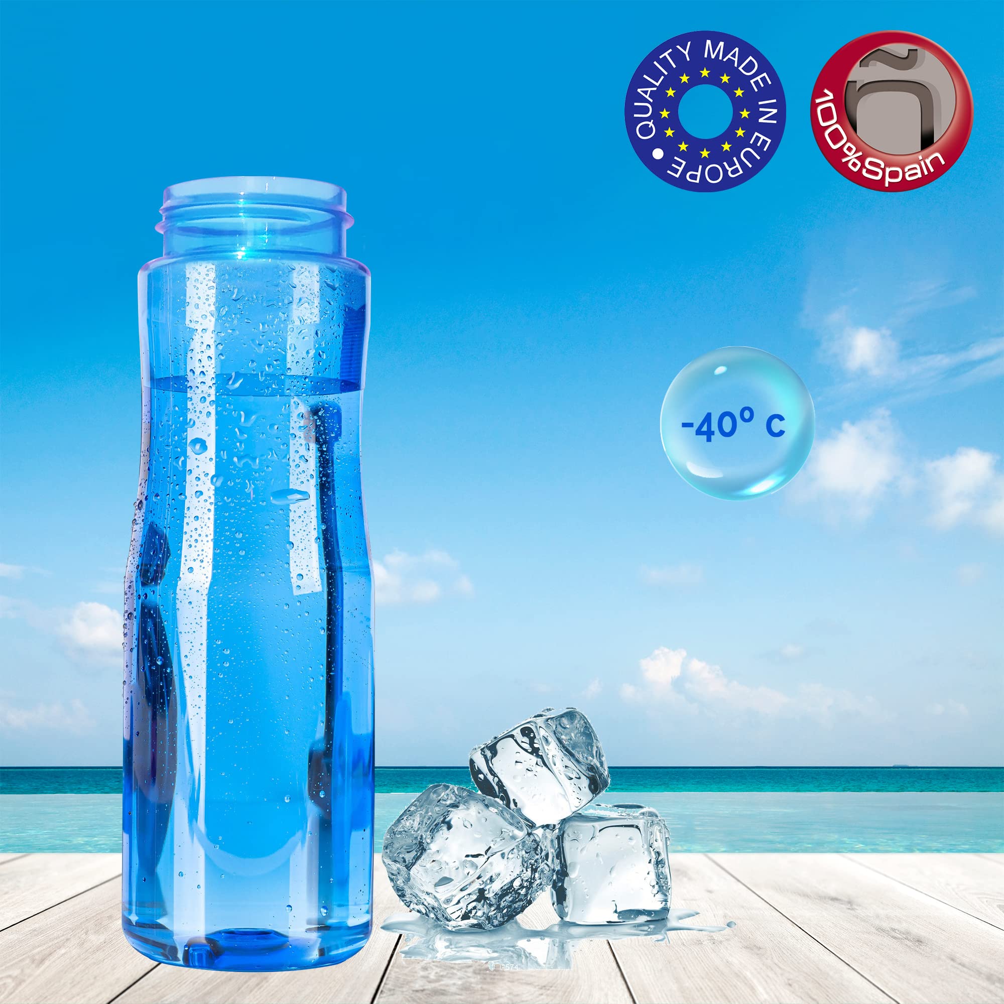  Botella de agua deportiva Botellas de agua de 67.6 fl oz con  adhesivo 3D Plástico Deporte Viaje Bicicleta Jugo de Té Botella de bebida  portátil Botella de agua Jarra de agua