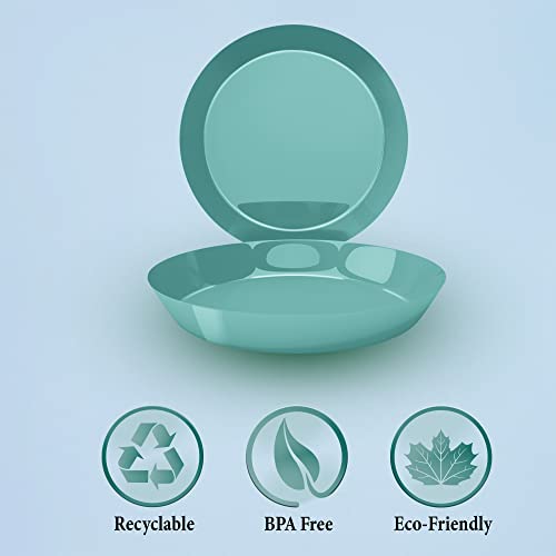 Platos de plastico reutilizables (6 Uds), Vajilla reutilizable de